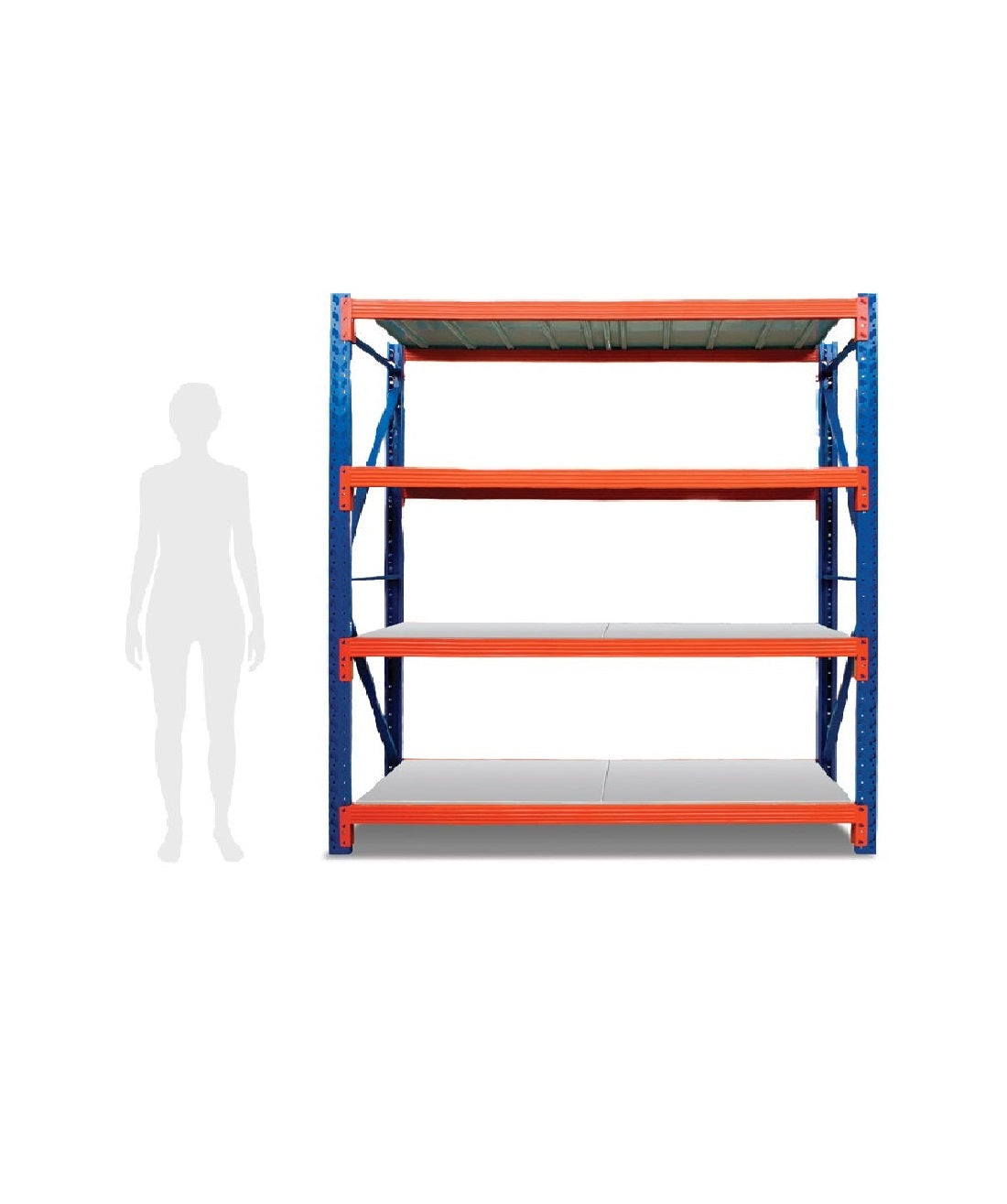 Estante Metálico 200x200x60cm para 800kg escala