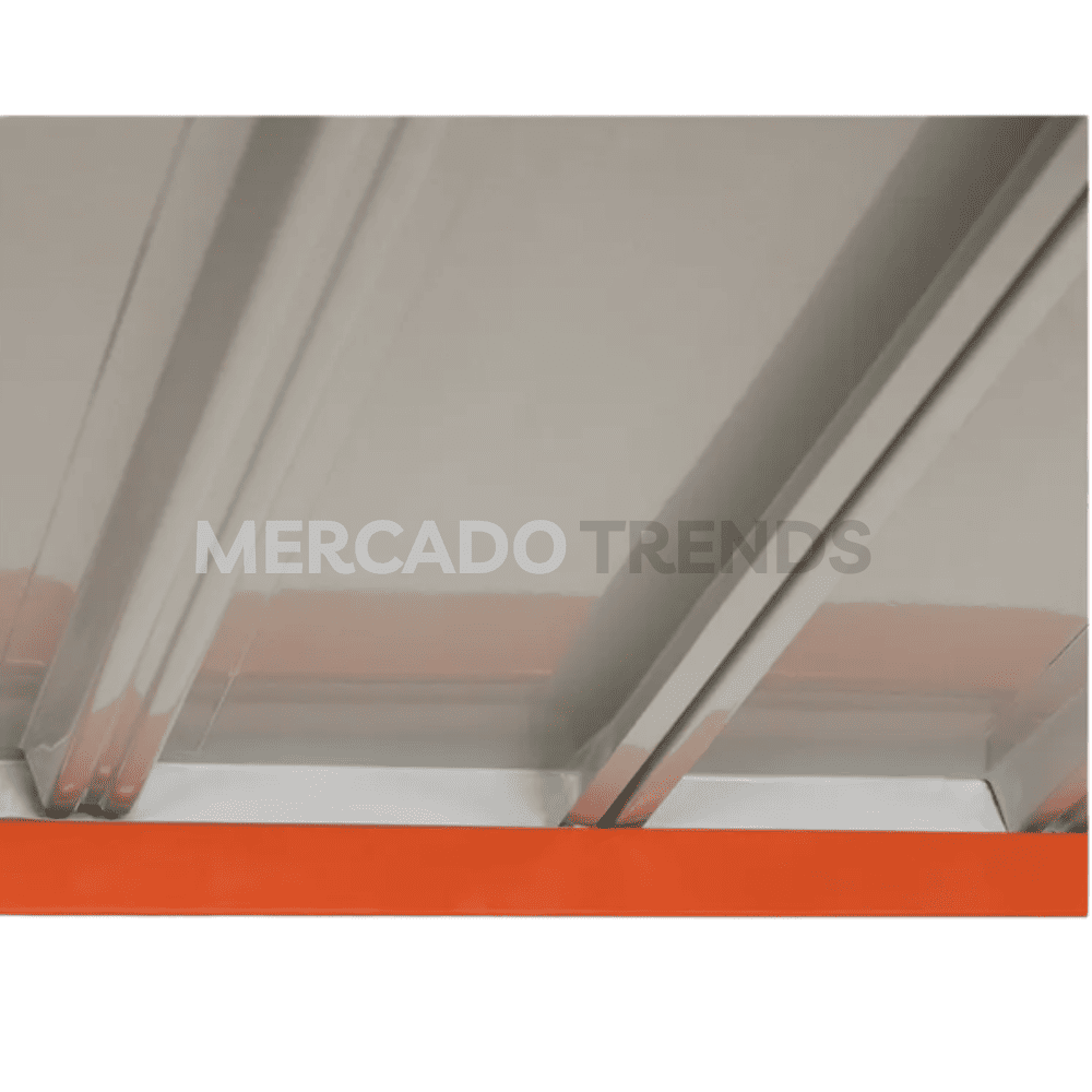 Estante Metálico 4 repisas para 400kg tricolor | vista bandeja inferior