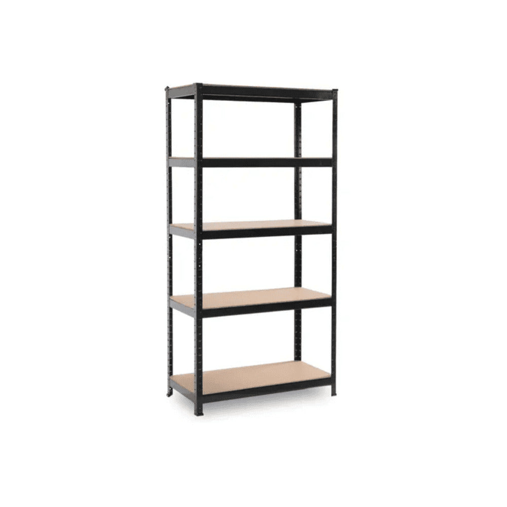 Estante Metálico 180x90x45 Negro | 5 niveles | 375kg