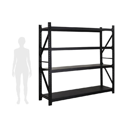 Estante Metálico 200x200x60cm para 800kg | Negro escala