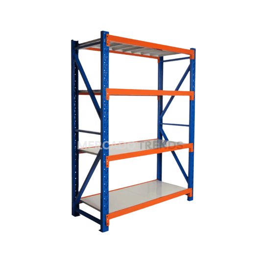 Estante Metálico 200x150x50cm para 400kg portada diagonal