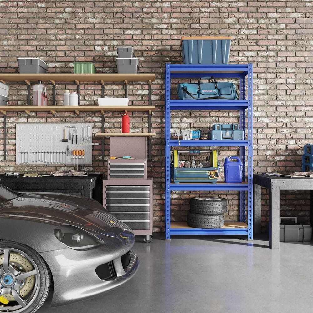 estante acero azul garage
