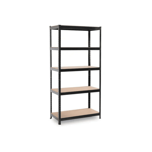 Estante Metálico 180x90x45 Negro | 5 niveles | 375kg