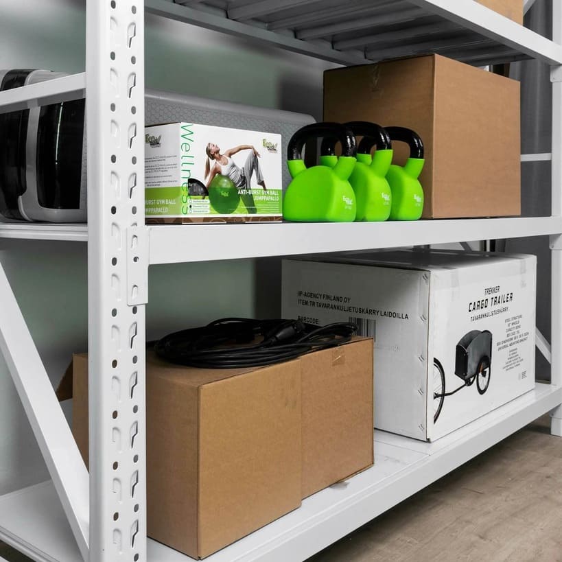 Estante Metálico 200x200x60cm para 800kg | Blanco | Oferta desde 6 unidades