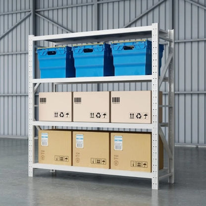 Estante Metálico 200x200x60cm para 800kg | Blanco cajas