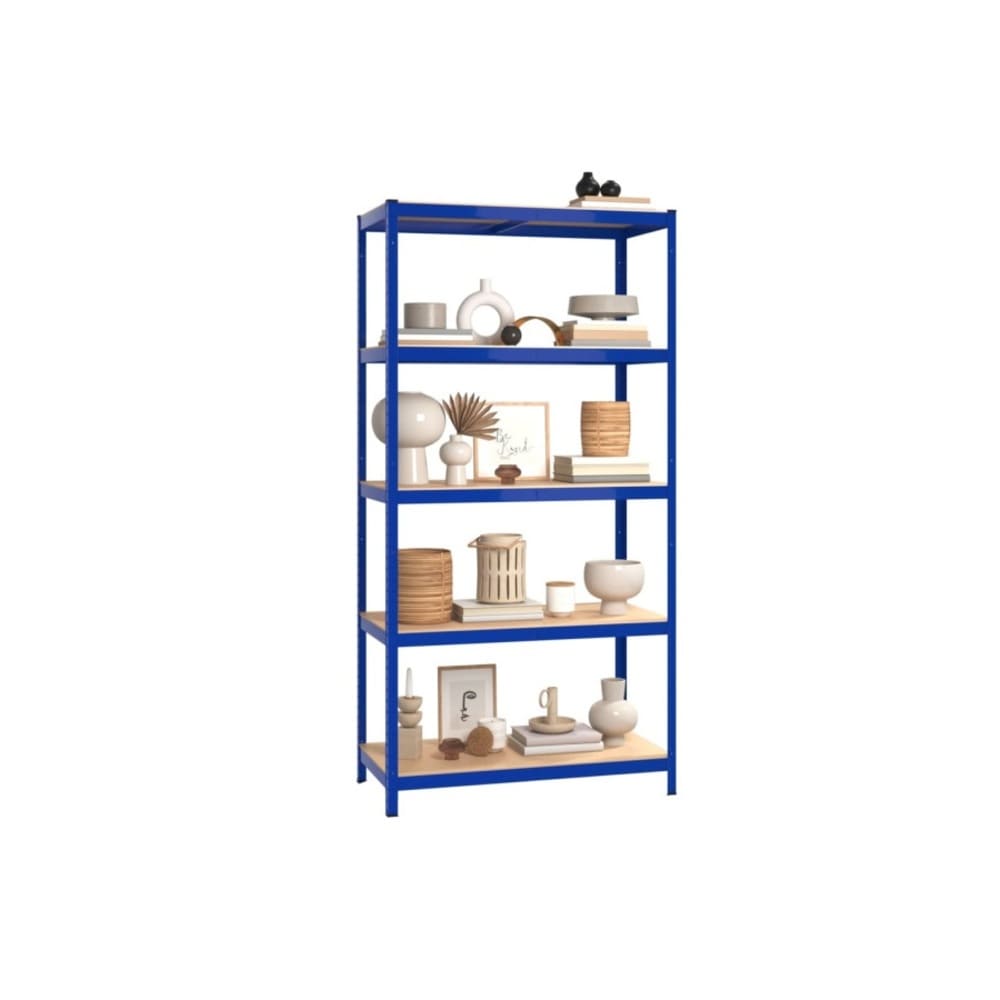 Estante Metálico 180x90x45 Azul | 5 niveles | 375kg