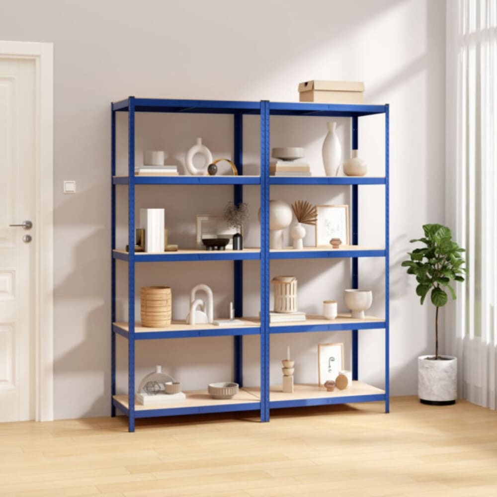 Estante Metálico 180x90x45 Azul | 5 niveles | 375kg