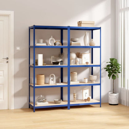 Estante Metálico 180x90x45 Azul | 5 niveles | 375kg