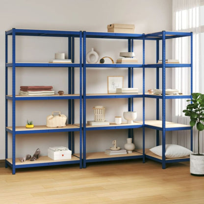 Estante Metálico 180x90x45 Azul | 5 niveles | 375kg